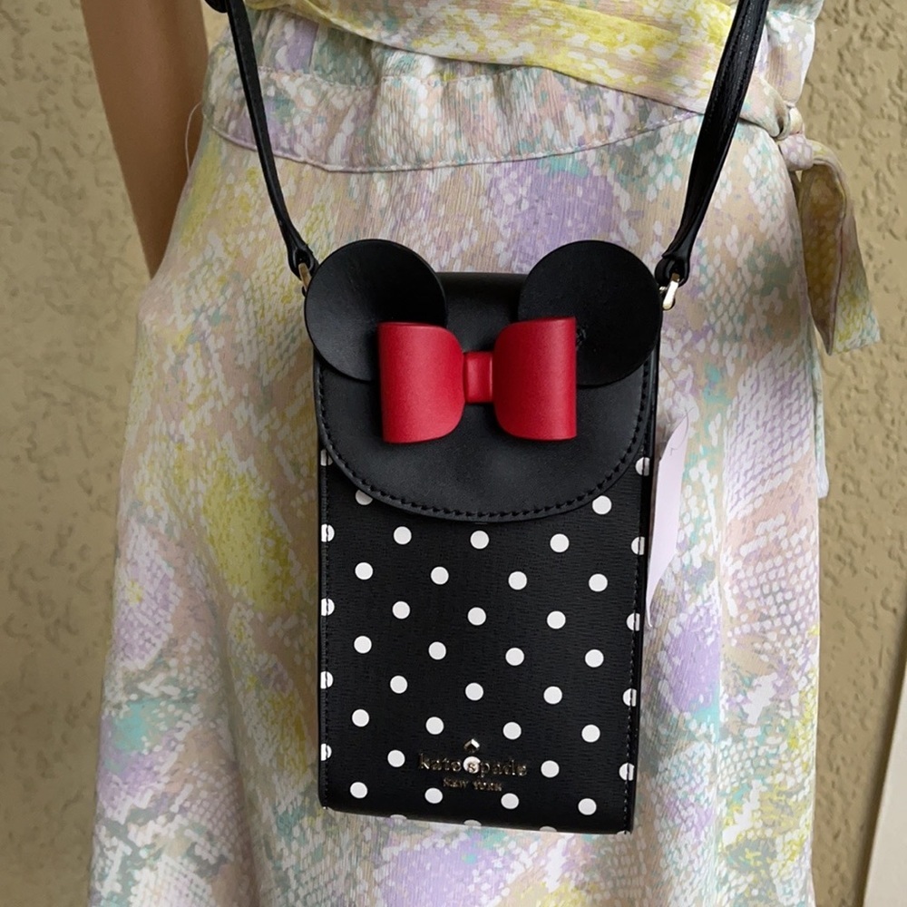 disney x kate spade new york minnie mouse north south flap phone crossbody - Picture 4 of 16
